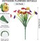 16 Bundles Colorful Artificial Spring Flowers for Outdoor Planters, Garden & Window Boxes (4 Colors)